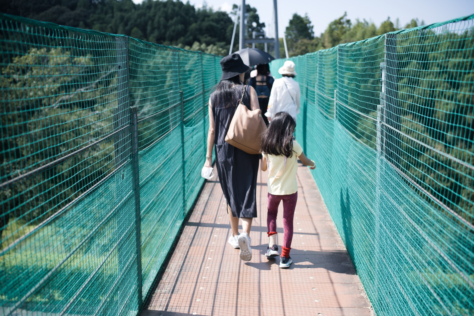 the swaying bridge was a little scary bridge